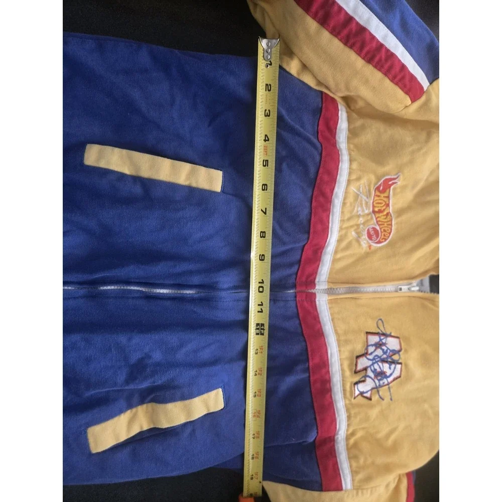 Vintage 1998 Hot Wheels Racing NASCAR Jacket Youth XL Made USA Quilted Mattel